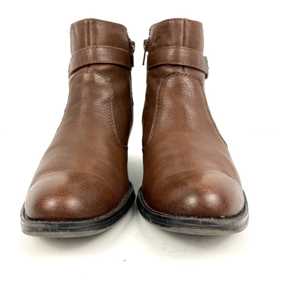 Naturalizer Zakira Leather Ankle Bootie Brown Size 7.5M - Picture 4 of 13